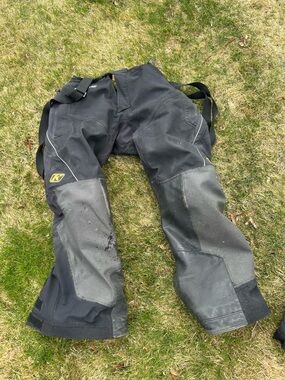 Klim Men's Black and Gray Adventure Rally pants  - 42 and Cortech 3/4 Jacket - L